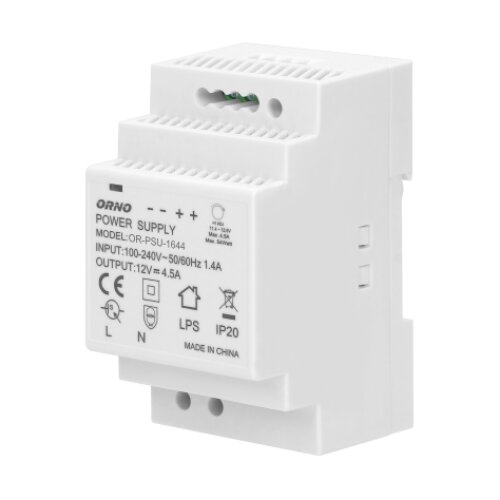 Orno Napajanje za DIN &scaron;inu 12V DC 4.5A 54W 3P OR-PSU-1644 Cene