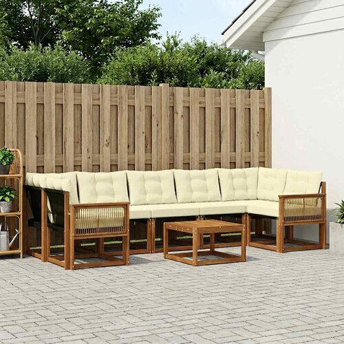  Set vanjskih sofa 8 kom. Prirodna i krem Cijene