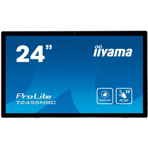 Iiyama Monitor LED T2455MSC-B1 24” multi-touch IPS 1920x1080 16:9 400cd 1000:1 5ms projective capacitive touch HDMI DP USB - T2455MSC-B1