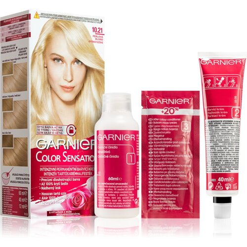 Garnier color sensation trajna barva za lase 40 ml odtenek 10,21 pearl blond Slike