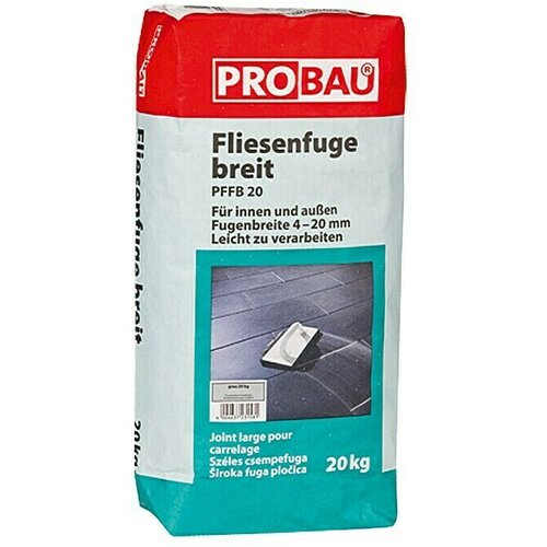 PROBAU Masa za fugiranje za pločice široka (Sive boje, 20 kg) Cijene
