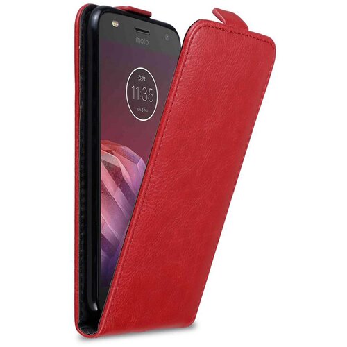 Cadorabo Ohišje, združljivo z Motorola MOTO Z2 PLAY / Z2 FORCE v rdeče jabolko - Zaščitni ovitek v obliki flipa z magnetnim zapiranjem, (20565236) Cene