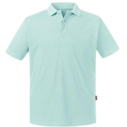 RUSSELL Niebieska koszulka męska polo Pure Organic Cene
