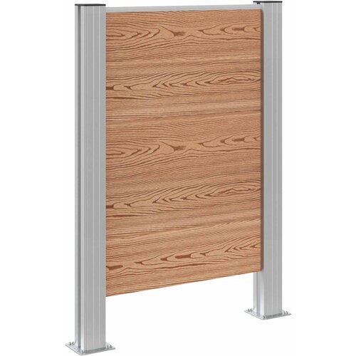  Ograda za kante za smeće Smeđa 85 x 12 x 115 cm Aluminij i WPC Slike