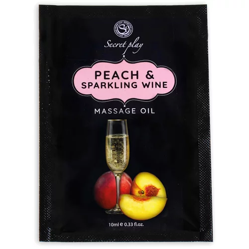SecretPlay Peach & Sparkling Wine Massage Oil Sachet 10ml
