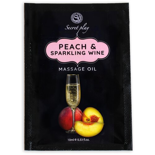 SecretPlay Peach &amp;amp; Sparkling Wine Massage Oil Sachet 10ml Slike