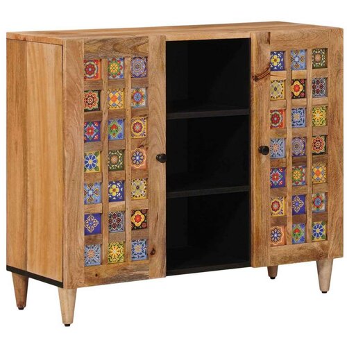  Kreveta s policom Prirodna 90 x 33 5 x 75 cm Čvrsto drvo manga - Prirodna Cijene