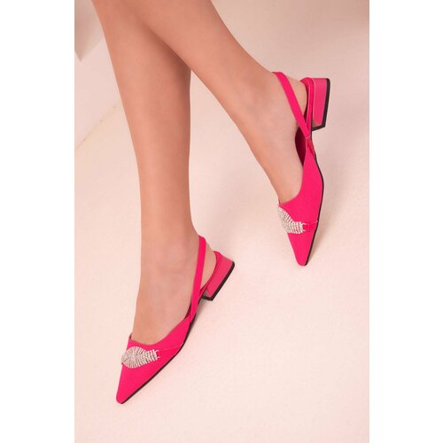 Soho Fuchsia Matte Satin Women's Classic Heeled Shoes 17929 Slike