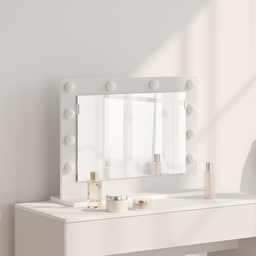 vidaXL ogledalo za toalet s LED svjetlima bijelo 60x45x18 cm Cijene