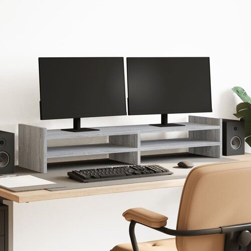 vidaXL Stalak za monitor boja hrasta 100x27x20 cm konstruirano drvo Cijene
