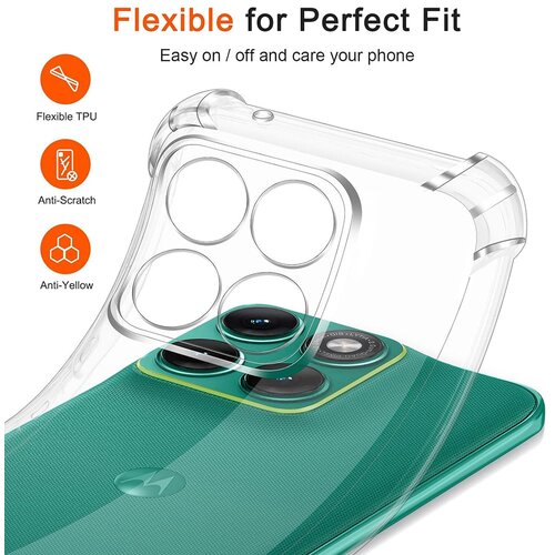 Techsuit Shockproof Clear Silicone prozirna maskica otporna na udarce za Motorola Edge 70 Fusion Slike