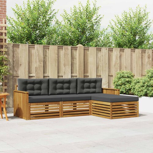  Set vanjskih sofa 4 kom. Prirodna i antracit Cijene