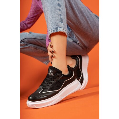Riccon Black and White Women's Sneakers 0012153 Cene