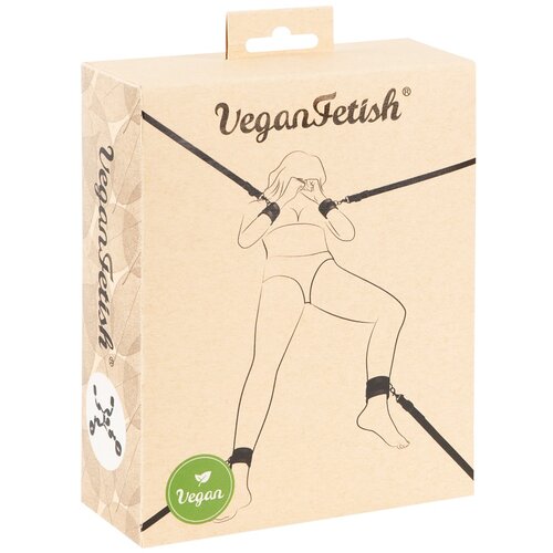 Vegan Fetish Bed Restraint Set Black Slike