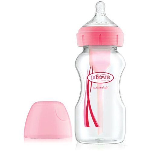 Dr.browns Wb91601 oz/270 ml pp mogućnosti &scaron;irokog grla + bočica, ružičasta, pakiranje od 1 komada Cijene