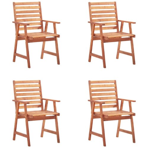 Maison Chic Zunanji Jedilni stoli - Vzorci stoli 4 kosi z blazinami trden akacijev les A2111, (22030935) Cene