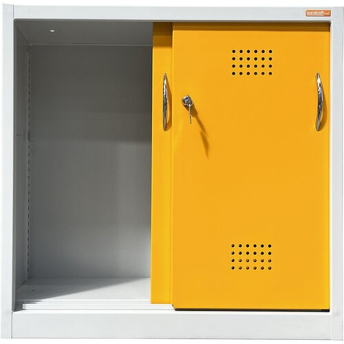 eurokraft basic Omara za okolju prijazno skladiščenje s praznim ohišjem in z drsnimi vrati, VxŠ 900 x 920 mm, z 2 vrati, brez notranje opreme Cene