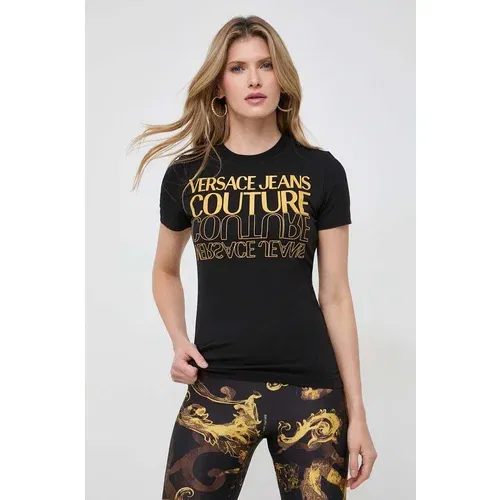 Versace Jeans Couture Majica kratkih rukava za žene, boja: crna