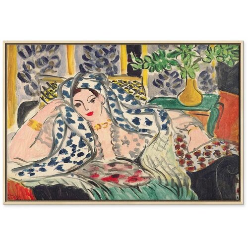  Slika - Henri Matisse &amp;ndash; Odalisque at Fautenuil 90x60 U prirodnom drvenom okviru Slike