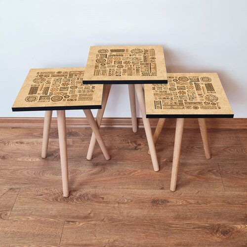 Hanah home set stolića za kafu 3Shp153, 3 dijela, šareni Cene