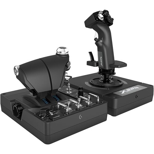 Logitech G X56 Hotas komplet igralne palice in ročice za plin črne barve za PC Cene