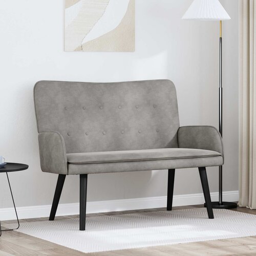  Kauč za dvoje Svijetlo siva 115 x 61 x 87 cm Baršun Cene