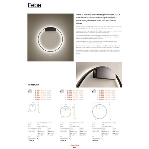  Redo 01-2819 - LED prigu&amp;scaron;iva zidna lampa FEBE LED/24W/230V crna Slike