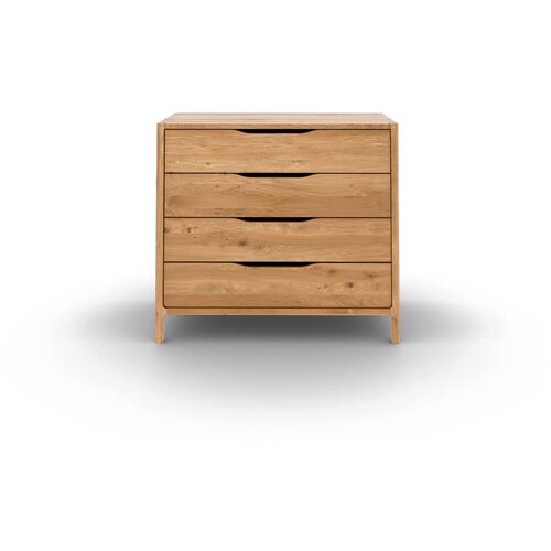 The Beds Niska komoda od punog hrasta u prirodnoj boji 95x80 cm Twig – Cijene