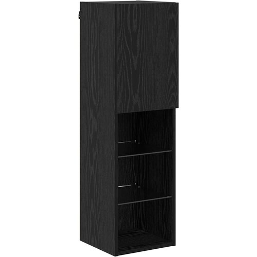  Set zidnog ormarića za TV 7 pcs Crni hrast Konstruirano drvo Slike
