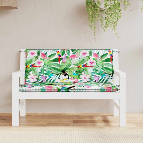 vidaXL Blazina za vrtno klop 2 kosa večbarvna 120x50x7 cm blago Cene
