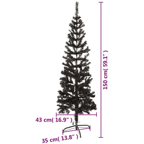  Usko božićno drvce crno 150 cm Slike