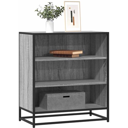 vidaXL Komoda siva sonoma 68x35x76 cm inženirski les in kovina Cene