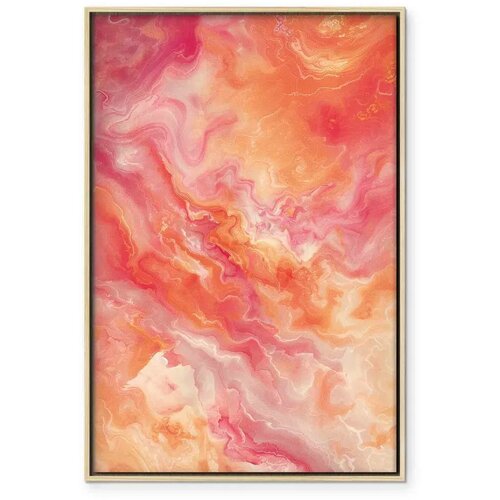  Slika - Fiery Colors - Dynamic Shapes in Colors of Fire and Pink 40x60 Cene