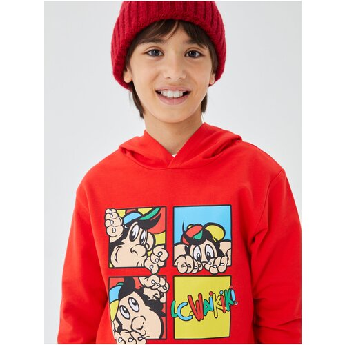 LC Waikiki Nostalgic Monkey Printed Long Sleeve Unisex Kids Hoodie Slike