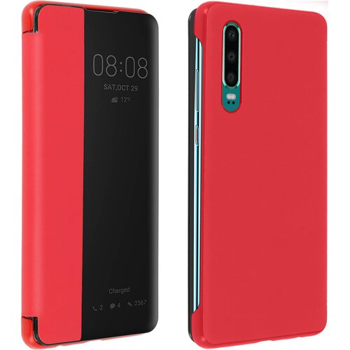 AVIZAR Za&scaron;citna torbica z velikim okencem za ogled - rdeca str. Huawei P30, (20600247) Cene
