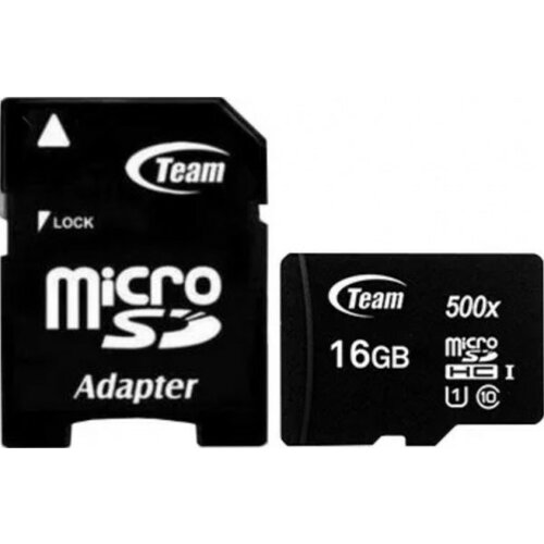 Team Group MICRO SDHC 16GB UHS-I +SD Adapter TUSDH16GCL10U03 Slike