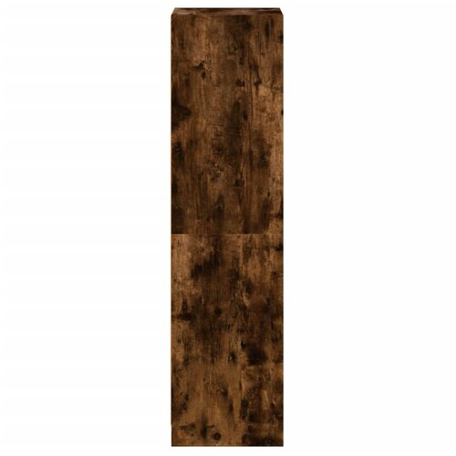  Visoka komoda sa staklenim vratima boja hrasta 35 x 37 x 142 cm Smeđa Slike