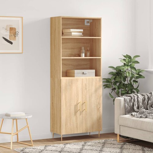 The Living Store Visoka komoda sonoma hrast 69,5x34x180 cm inženirski les - Visoka Omara, (21435997) Slike