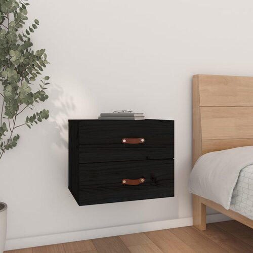 vidaXL Stenska nočna omarica črna 50x36x40 cm Cene