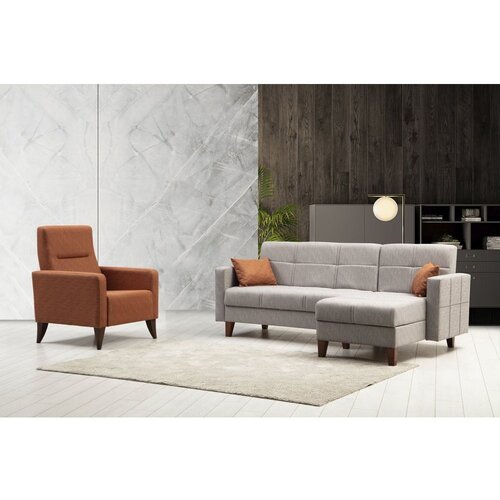 Atelier Del Sofa polya L - Light Grey Light Grey Sofa Set Slike