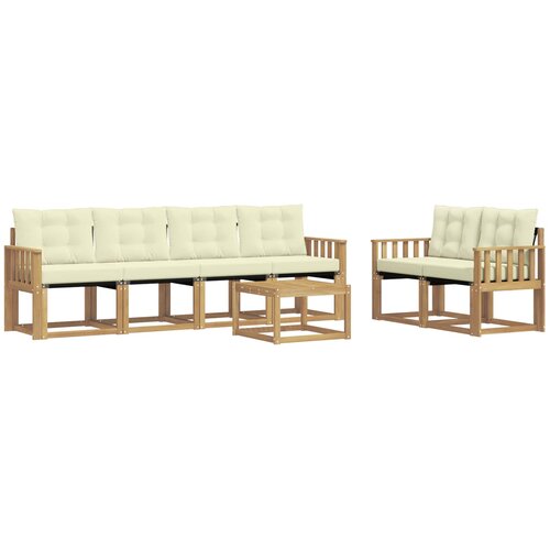 vidaXL Zunanja garnitura za sedenje z blazino 7 pcs, (5000272087) Cene