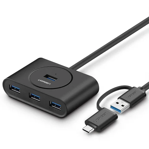 Ugreen USB 3.0 Hub z USB-C 3.1 OTG adapterjem 1M - box