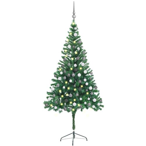 vidaXL umjetno božićno drvce LED s kuglicama 180 cm 564 grane Cijene