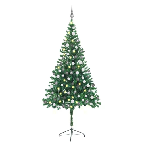 vidaXL umjetno božićno drvce LED s kuglicama 180 cm 564 grane