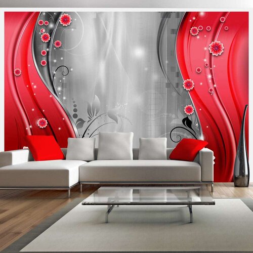  Tapeta - Behind the curtain of red 200x140 Cijene