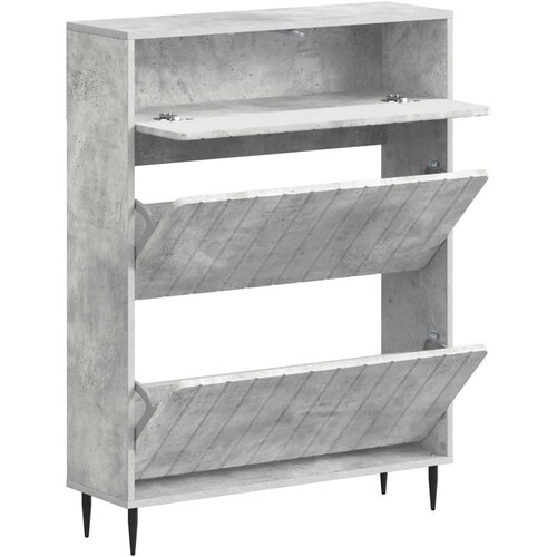  Ormar za cipele ZWOLLE 78 x 24 x 103 cm Konstruirano drvo - Betonska siva Slike