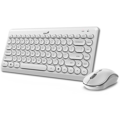 Genius Set LuxeMate Q8000,SER, Bela, 2.4GHZ, tastatura i miš Cene