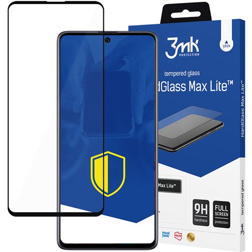 3mk SAMSUNG GALAXY A71 5G BLACK - HARDGLASS MAX LITE, (22004340) Cene