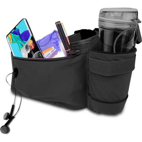 Cadorabo mobilni telefon fanny pack v aralija črna - nastavljiva dolžina torbice za mobilni telefon z zadrgo, (20548993) Slike