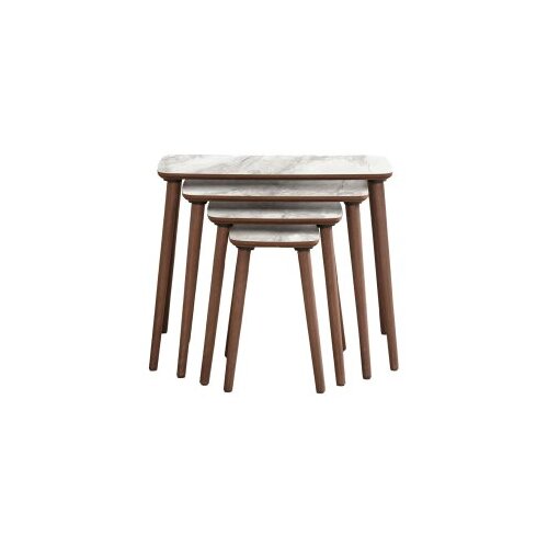 Hanah home Set stočića od 4 komada Luci White Slike